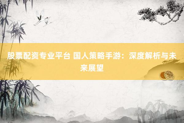 股票配资专业平台 国人策略手游：深度解析与未来展望